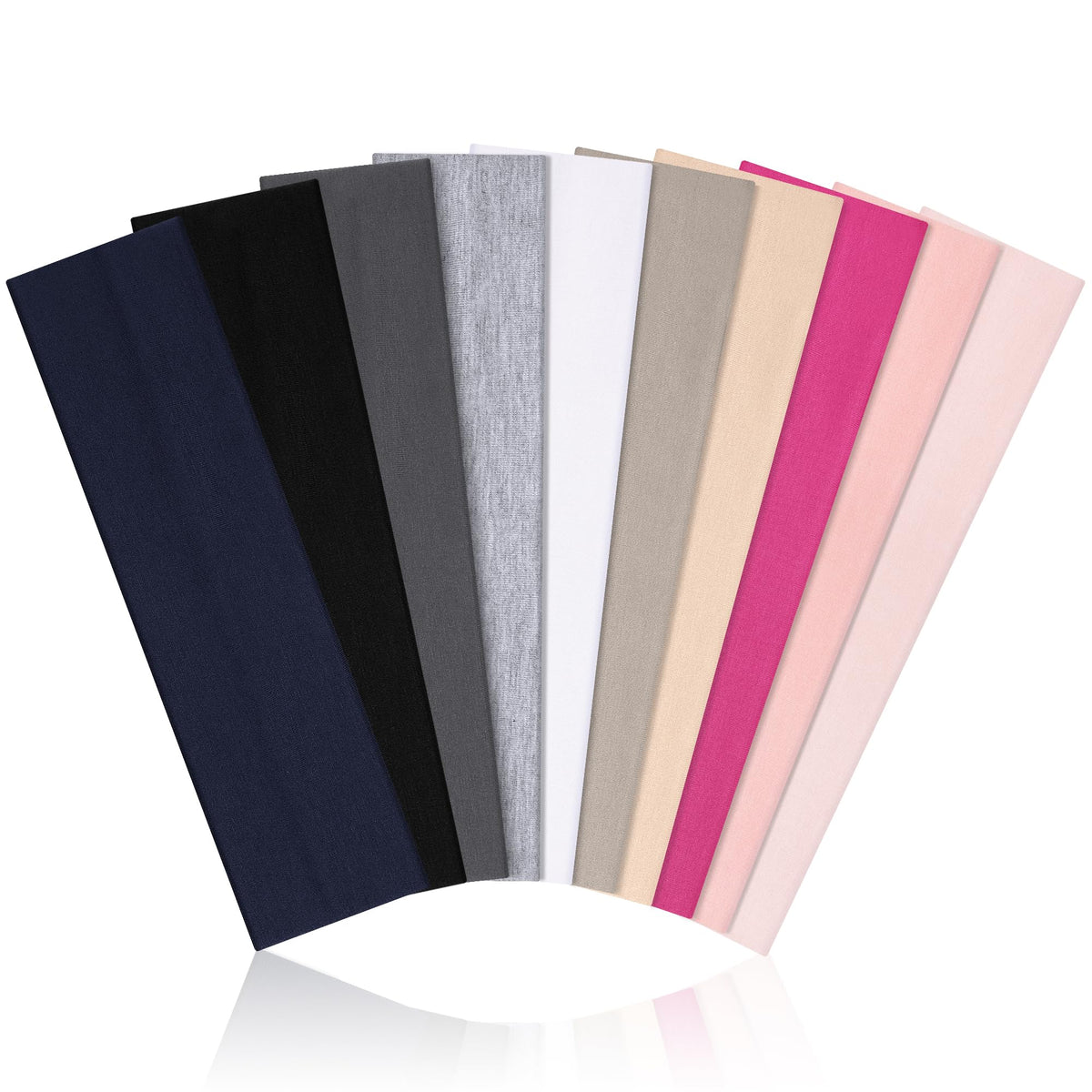 10 Pack Headbands for Women Non Slip - Cute Fashion Cotton Headbands for Women