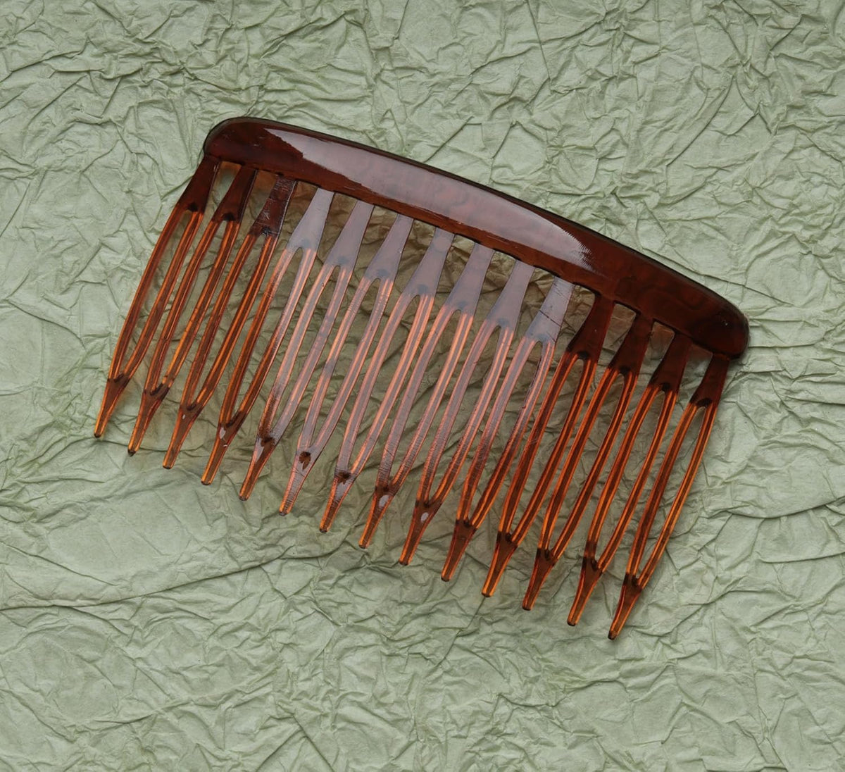 6 Pcs 14 Teeth Hair Side Comb Twist French Vintage 7x5 cm (Dark Brown)