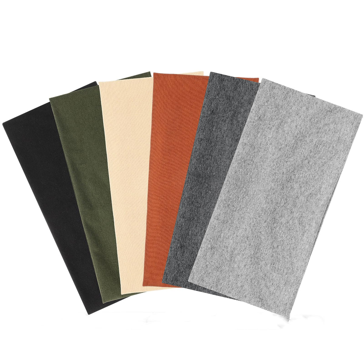 6 Pack Wide Cotton Headbands for Women, Non-Slip Workout Yoga Sports