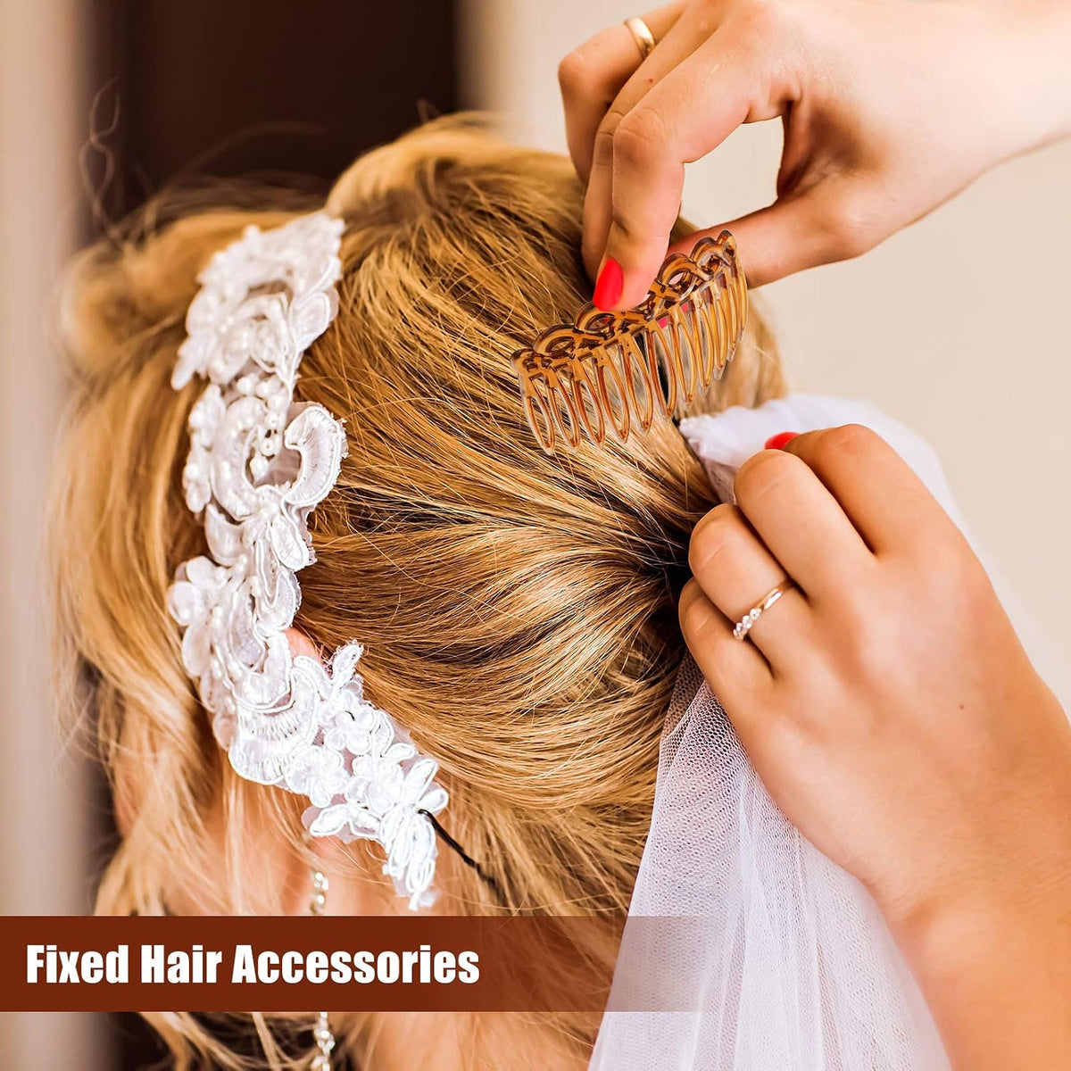 32 Pcs French Hair Side Combs for Women, Plastic, 4 Style