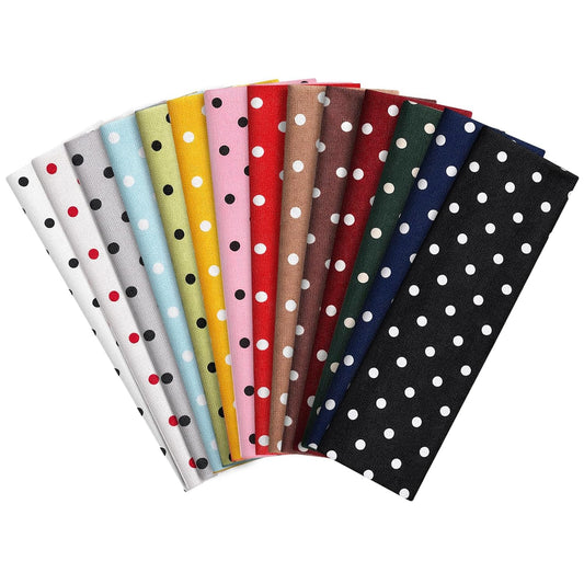 14 Pack Polka Dot Headbands for Women, Fashion Soft Elastic Cloth Hairbands