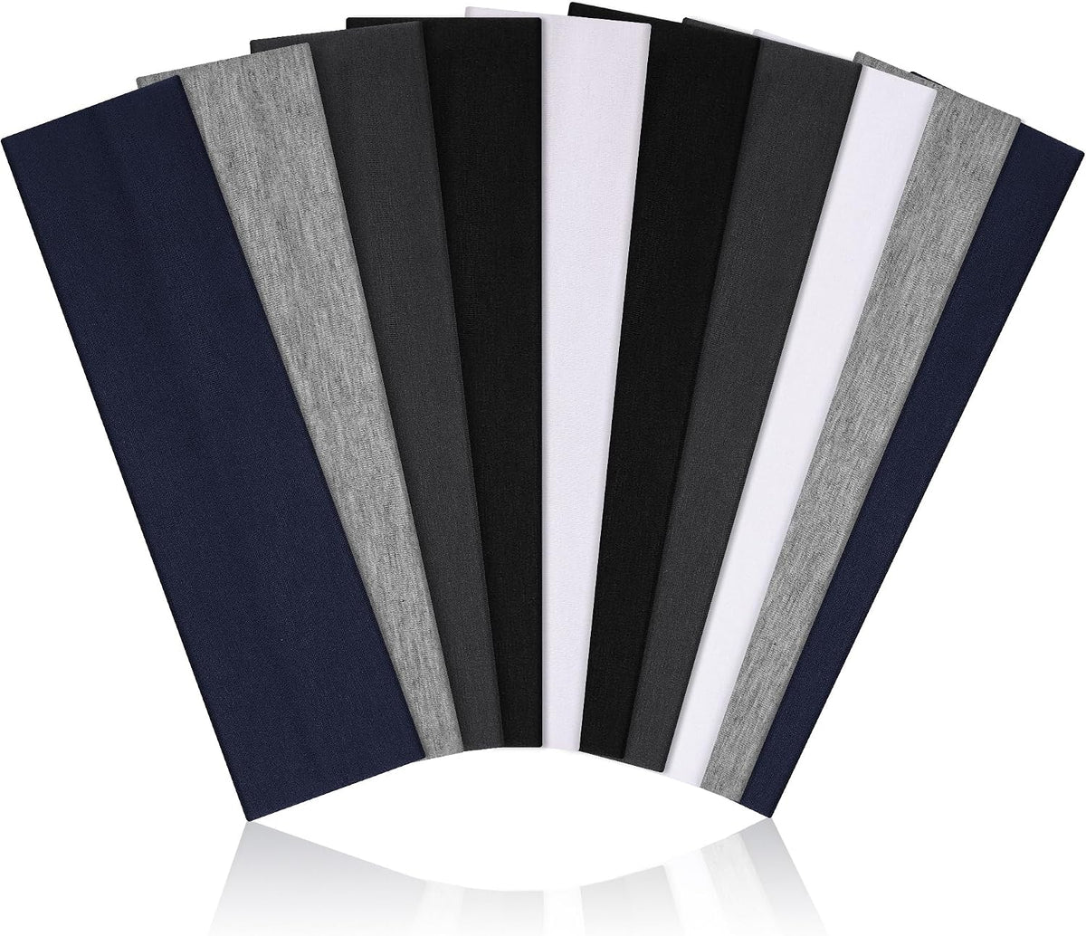 10 Pack Headbands for Women Non Slip - Cute Fashion Cotton Headbands for Women