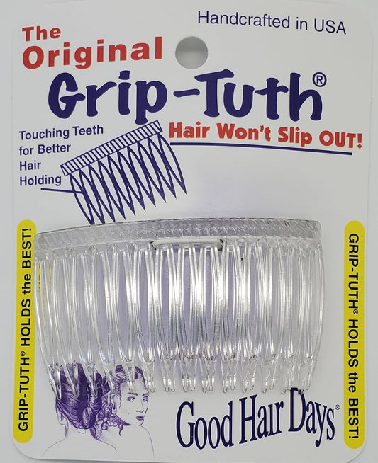 Good Hair Days Grip-Tuth 2 3/4" Hair Side Combs, Secure Grip & Hold, 2 Pack