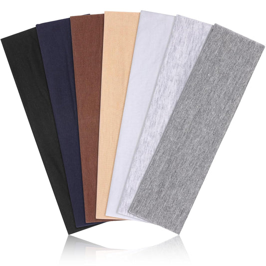 DiyJibb Headbands for Women, 7 Pack Soft Wide Stretchy Workout Hair Bands
