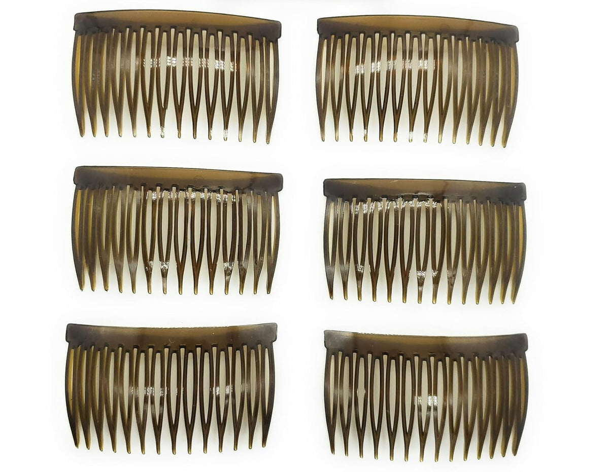 Good Hair Days USA Anti-Slip Side Combs for Daily, Secure Hold, 2⅞", 6 Pack