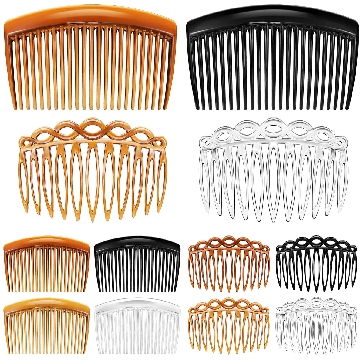 Chuangdi 24 Pcs Hair Side Combs,9 Teeth Side, 11 Teeth Side, 23 Teeth Side